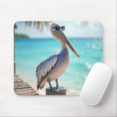 Pelican Wearing Sunglasses Mousepad (Mit Mouse)