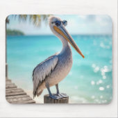 Pelican Wearing Sunglasses Mousepad (Vorne)