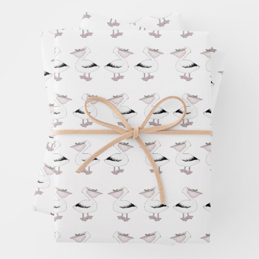 Pelican Wrapping Paper Sheets Geschenkpapier Set (Beispiel)