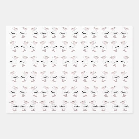 Pelican Wrapping Paper Sheets Geschenkpapier Set (Vorderseite)