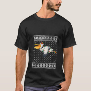 Pelican Xmas Ugly Santa Lighting Pelican Bird Chri T-Shirt