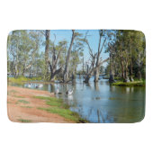 Pelicans Sunbaking River Murray Australia Badematte (Vorderseite)