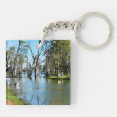 Pelicans Sunbaking River Murray, Keyring Schlüsselanhänger (Rückseite)