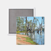 Pelicans Sunbaking River Murray, Magnet (Vorderseite/Rückseite)