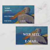 "PELIKAN am Strand," - Visitenkarte (Vorne/Hinten)