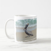 Pelikan auf äußeren Banken OBX NC Kaffeetasse (Links)