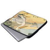 Pelikan auf dem Strand Laptopschutzhülle (Vorne Knopf)