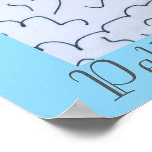 Pelikan auf einem Felsen mit abstürzenden Wellen Poster (Ecke)