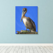 Pelikan auf einem Leinwand (Insitu (Holzboden))