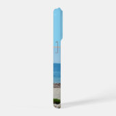 Pelikan auf Strandfelsen, iPhone Hülle (Rechte Seite)