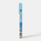 Pelikan auf Strandfelsen, iPhone Hülle (Linke Seite)