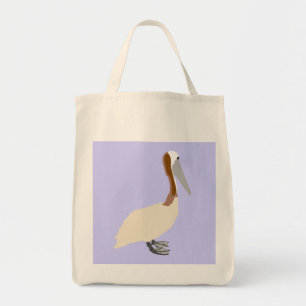 Pelikan auf weißer Tasche