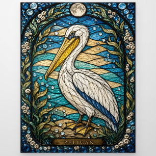 Pelikan, Buntglas mit Bay Shell Postkarte