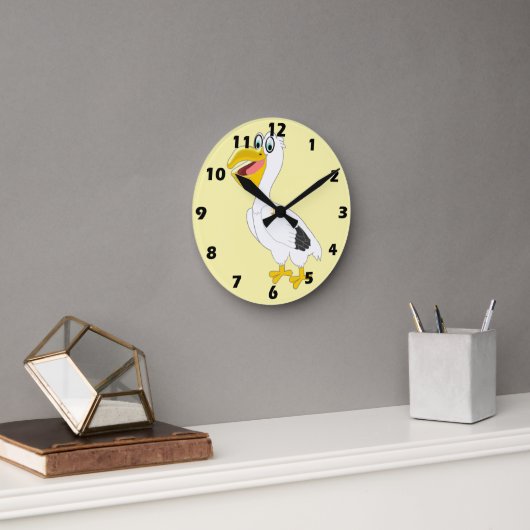 Pelikan-Design Runde Wanduhr (Büro)
