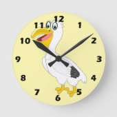 Pelikan-Design Runde Wanduhr (Vorderseite)