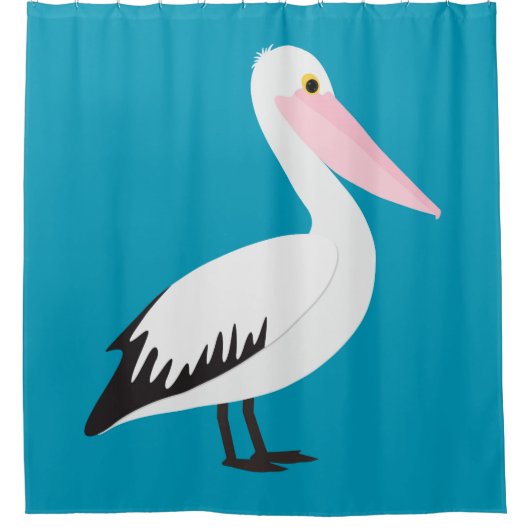 Pelikan Duschvorhang (Vorderseite)