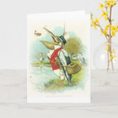 Pelikan-Fischen Karte (Gelbe Blume)