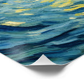 Pelikan, gekrönt über Wassermalerei Decoupage Poster (Ecke)