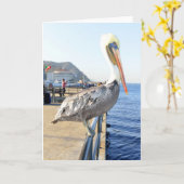 Pelikan-Gruß-Karte Karte (Gelbe Blume)