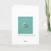 Pelikan. Grußkarte Karte (Rückseite)