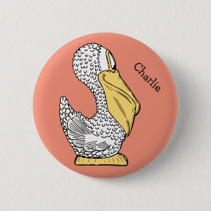 Pelikan-Illustration benutzerdefinierter Textbutto Button