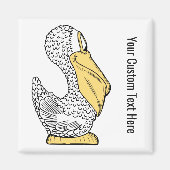 Pelikan-Illustrationsmagnet Magnet (Vorne)