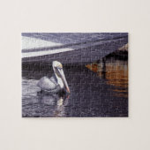 Pelikan im Wasser Puzzle (Horizontal)