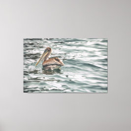 Pelikan in Wasser Leinwanddruck