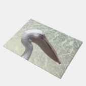 Pelikan in Wasserfarbe Fußmatte (Schrägansicht)