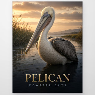 Pelikan-Küstenvögel-Wildlife-TIER Postkarte