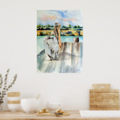 Pelikan mit Attitude Poster (Küche)