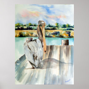 Pelikan mit Attitude Poster
