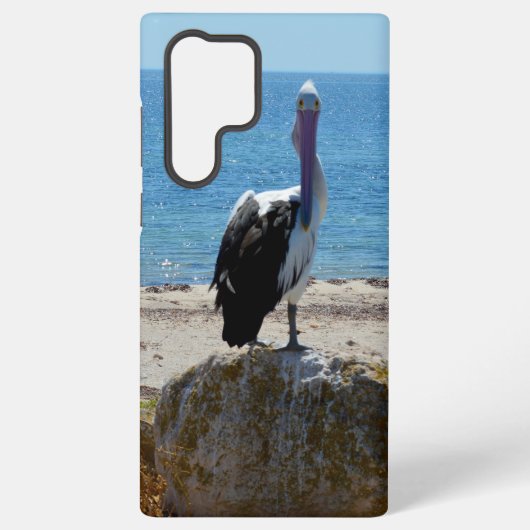 Pelikan mit Blick, Samsung Galaxy Hülle (Rückseite)