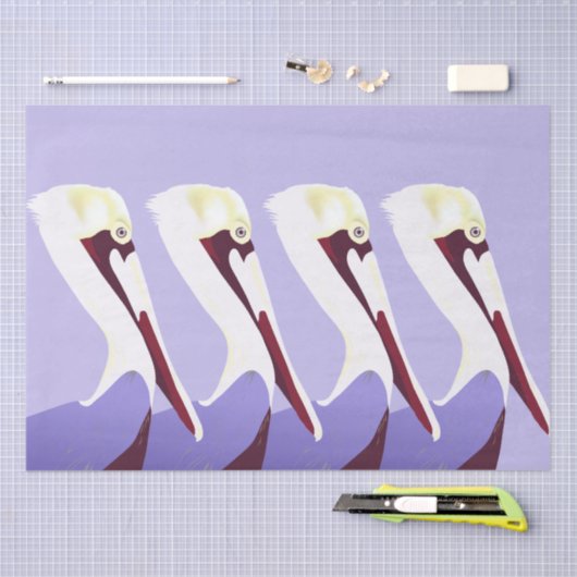 Pelikan Pelicans Decoupage Seidenpapier (Handwerk)