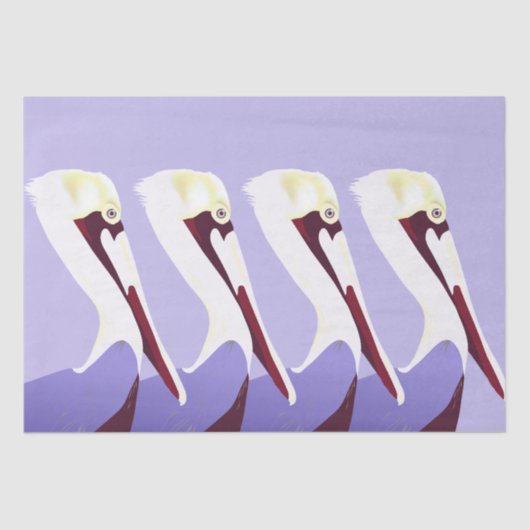 Pelikan Pelicans Decoupage Seidenpapier (Vorderseite)