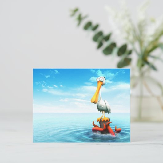 Pelikan Postkarte (Stehend Vorderseite)