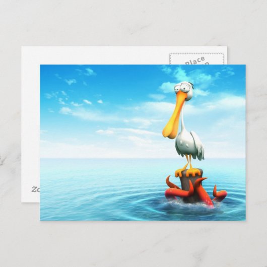 Pelikan Postkarte (Vorne/Hinten)
