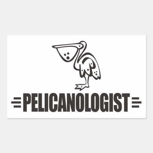 Pelikan Rechteckiger Aufkleber (Vorderseite)