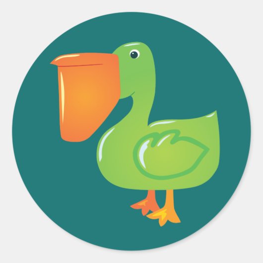 Pelikan Runder Aufkleber (Vorderseite)