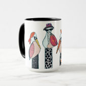 Pelikan-Sitz-Mug Tasse (Vorderseite Links)