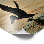 Pelikan starten bei Sonnenuntergang Golf Coast Flo Fotodruck (Ecke)