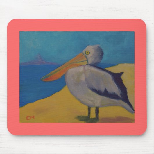 Pelikan-Uhr Mousepad (Vorne)
