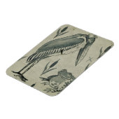 Pelikan und Frosch in Gesprächen (mit Papier) Magnet (Linke Seite)