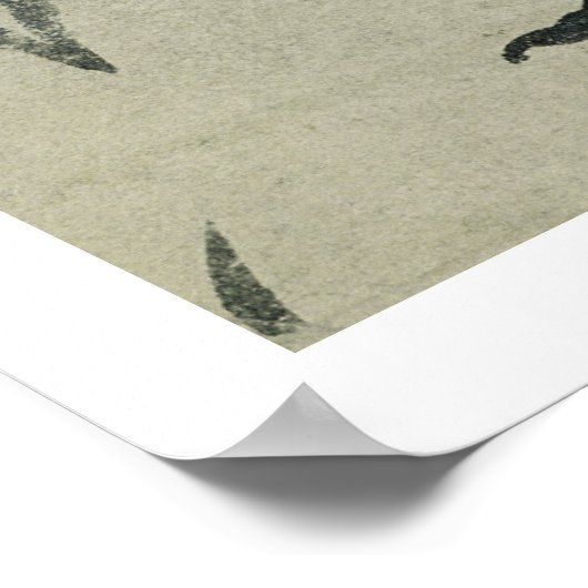 Pelikan und Frosch in Gesprächen (mit Papier) Poster (Ecke)