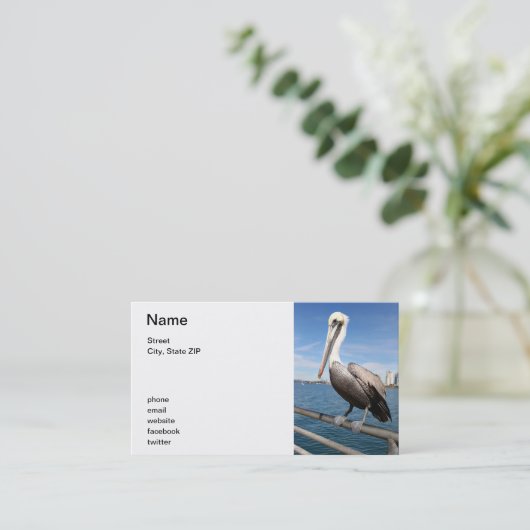 Pelikan Visitenkarte (Stehend Vorderseite)