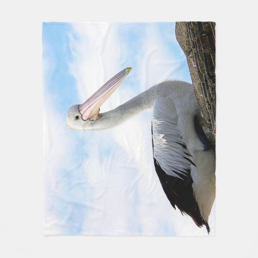 Pelikan-Vogel-Fleece-Decke Fleecedecke (Vorderseite)