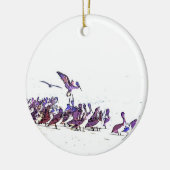 Pelikan-Vogel-Tier-Tier-Ozean Keramikornament (Links)