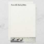 Pelikan-Vogel-Tier-Tiere Briefpapier (Vorne/Hinten)