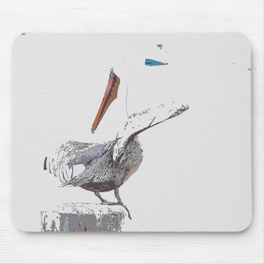 Pelikan-Vogel-Tier-Tiere Mousepad (Vorne)