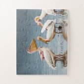 Pelikane am See Puzzle (Vertikal)